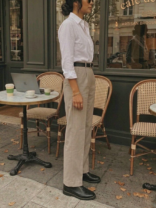 Wide Fit Oxford Brogues in Tan