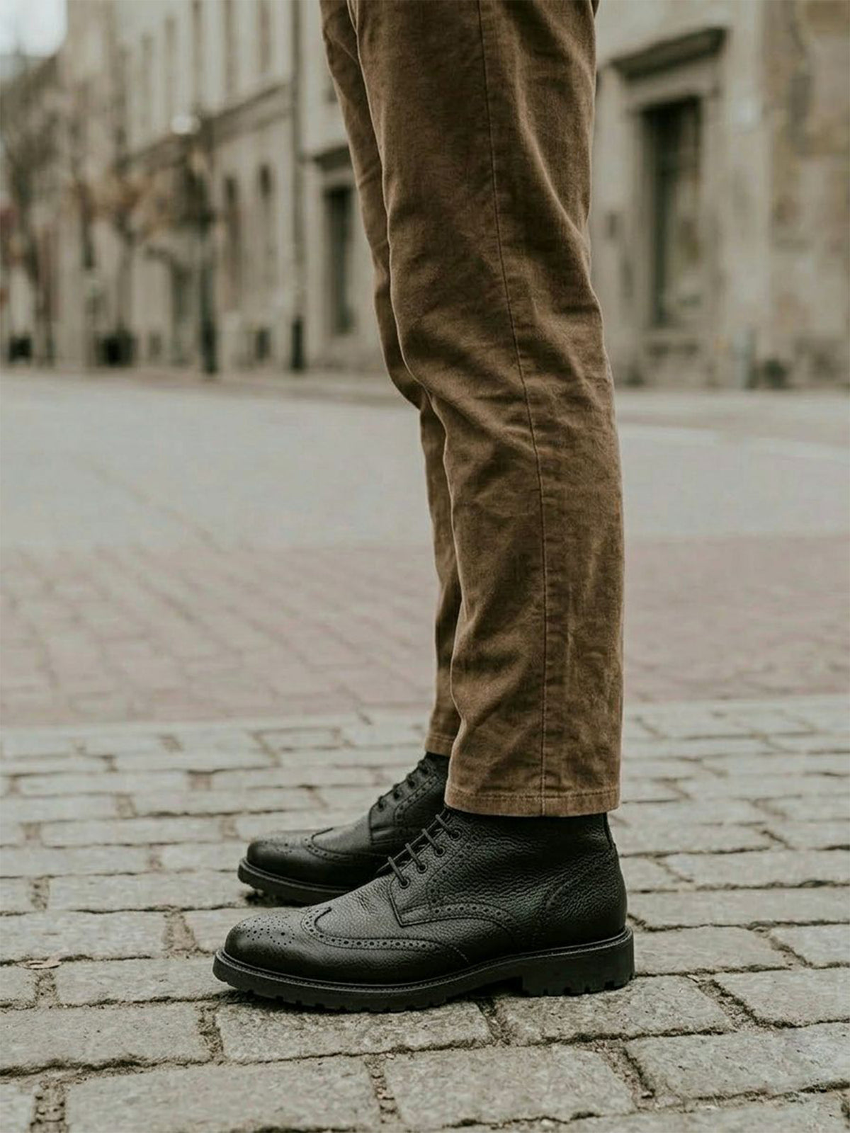 Brogue Boots in Black