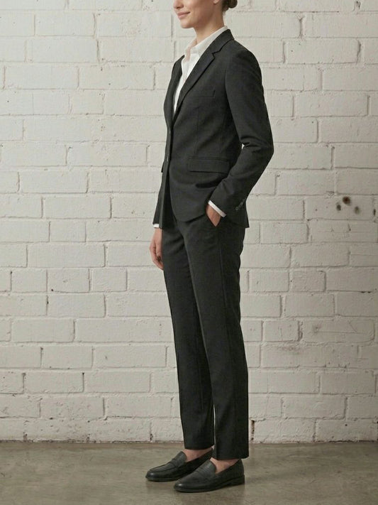 Two Piece Suit Trousers in Black