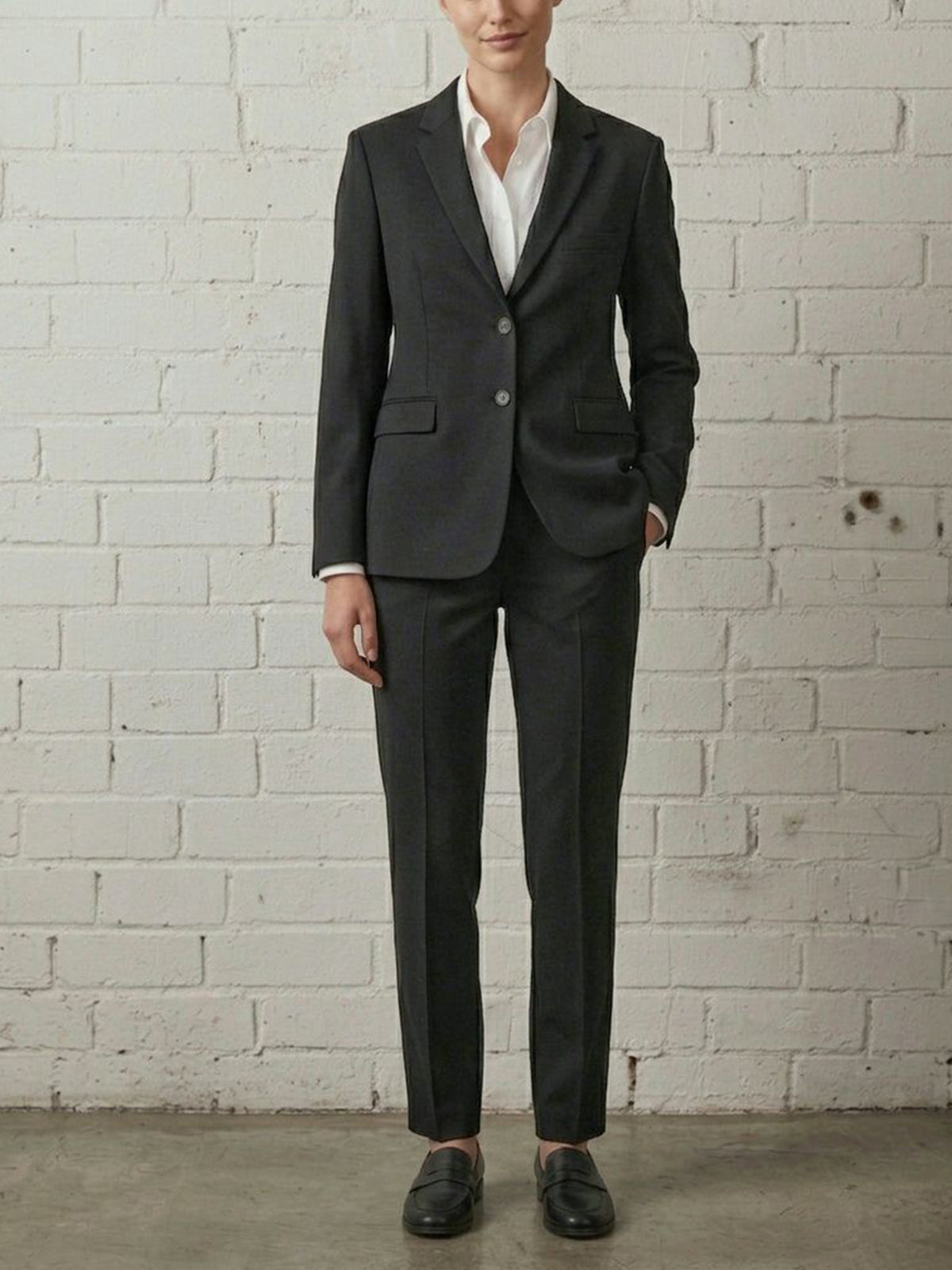 Two Piece Suit Jacket in Black