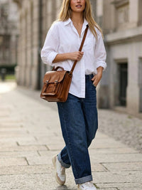 11 Inch Satchel in Tan