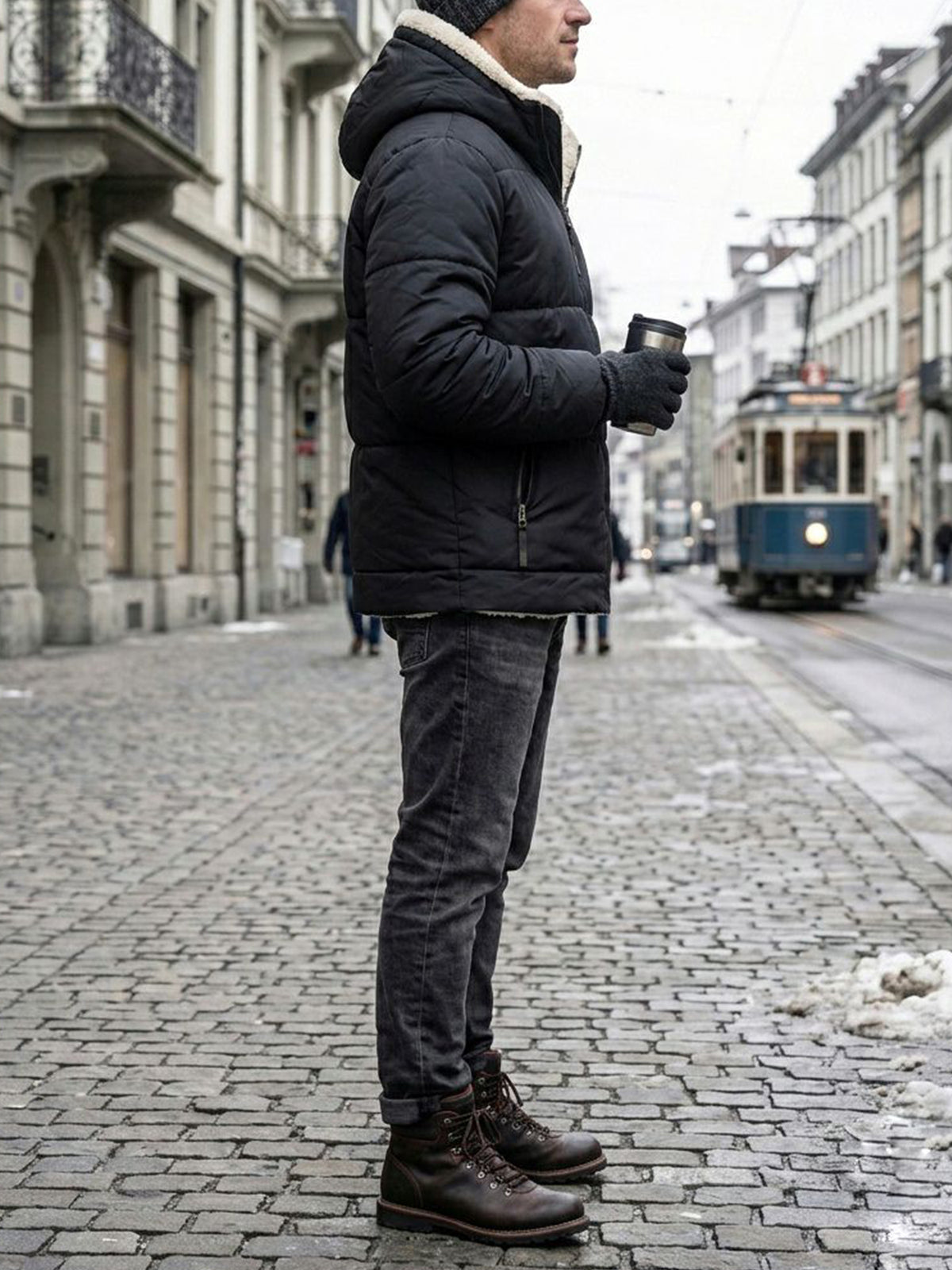 Recycled Vegan Shearling Puffer