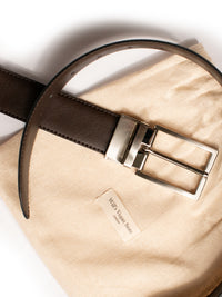 3.5cm Reversible Belt in Black / Dark Brown