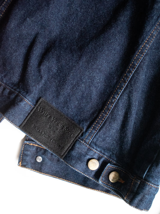Recycled Denim Jacket in Dark Blue