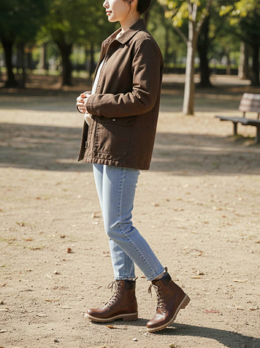 Dock Boots in Tan Vegan Suede