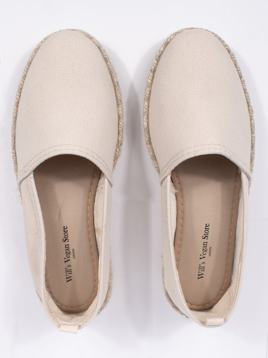 Recycled Espadrille Loafers in Black Canvas