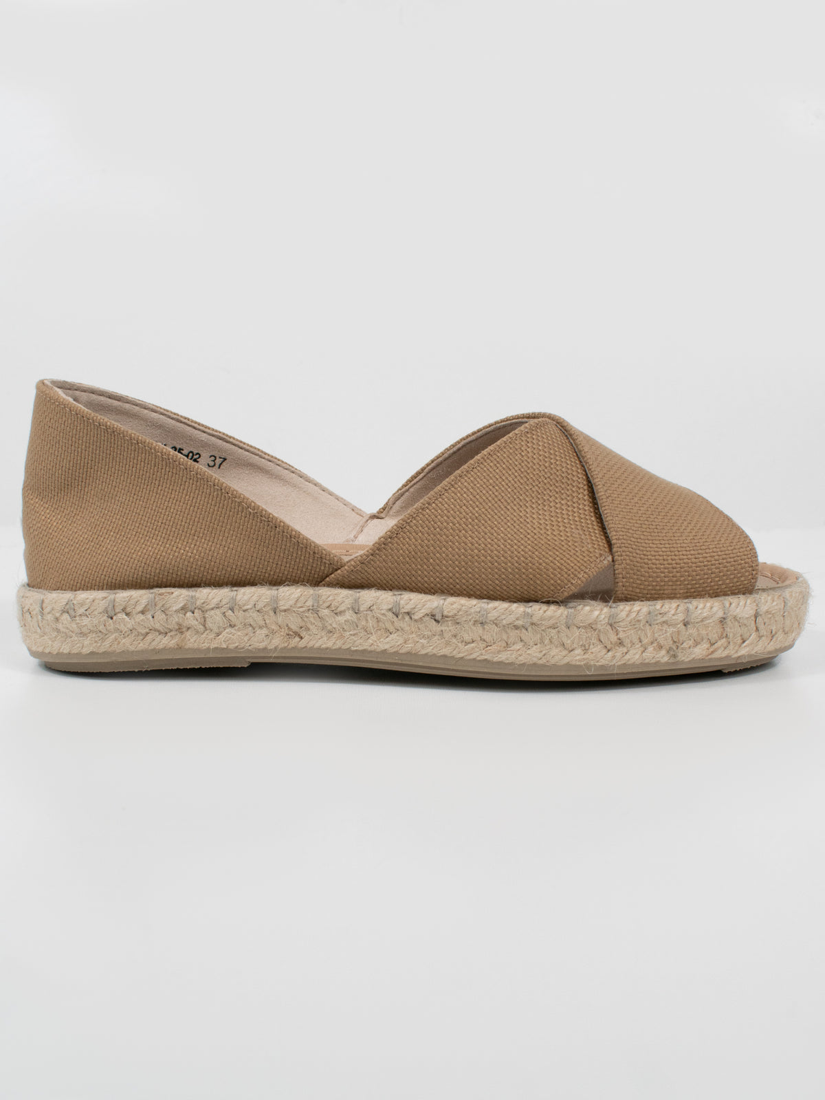 Recycled Espadrille Cross Over Straps