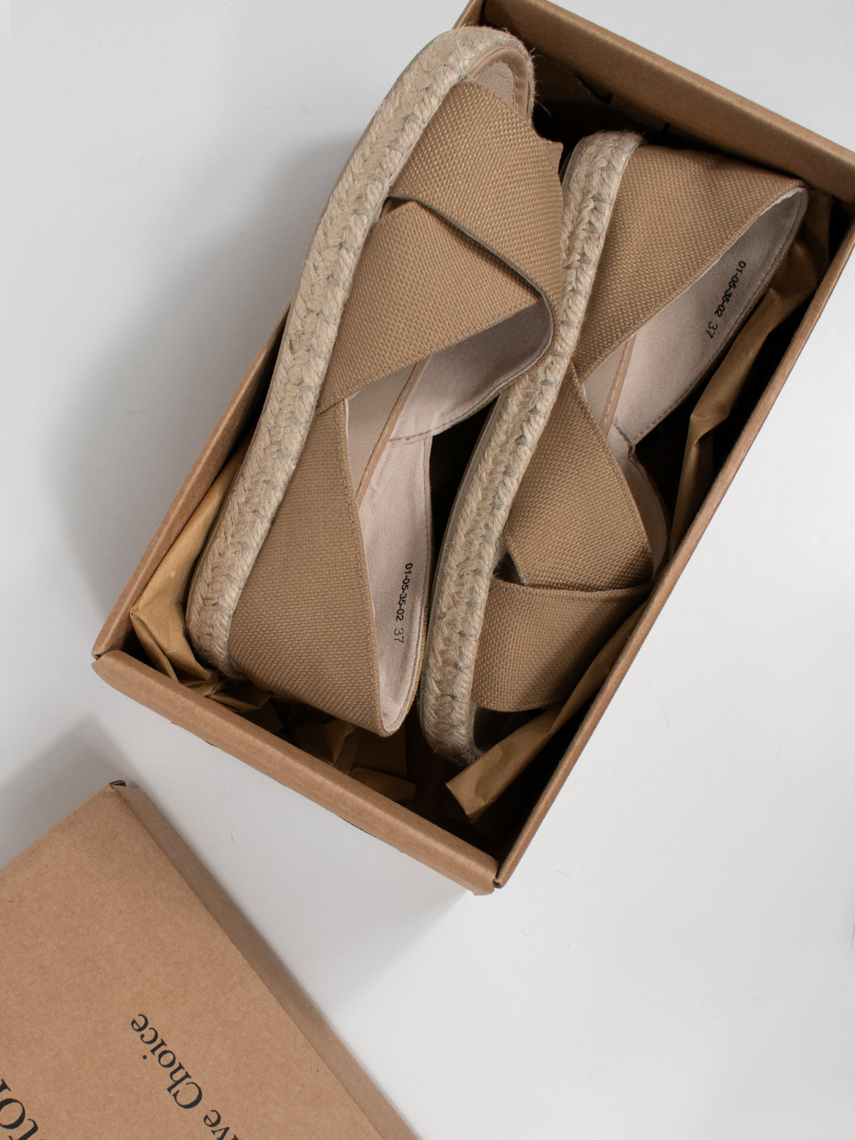 Recycled Espadrille Cross Over Straps