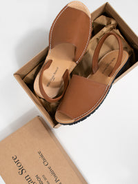 Flat Sandals in Tan
