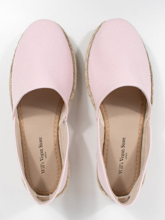 Recycled Espadrille Sandals in Black Canvas