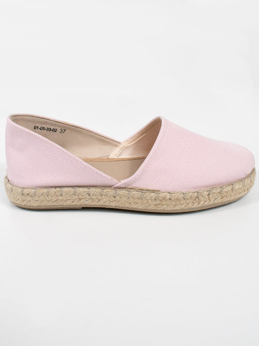 Recycled Espadrille Sandals in Black Canvas