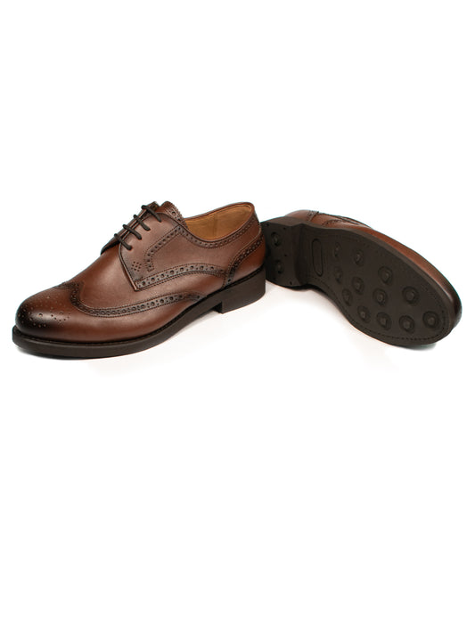 Goodyear Welt London Brogues in Chestnut