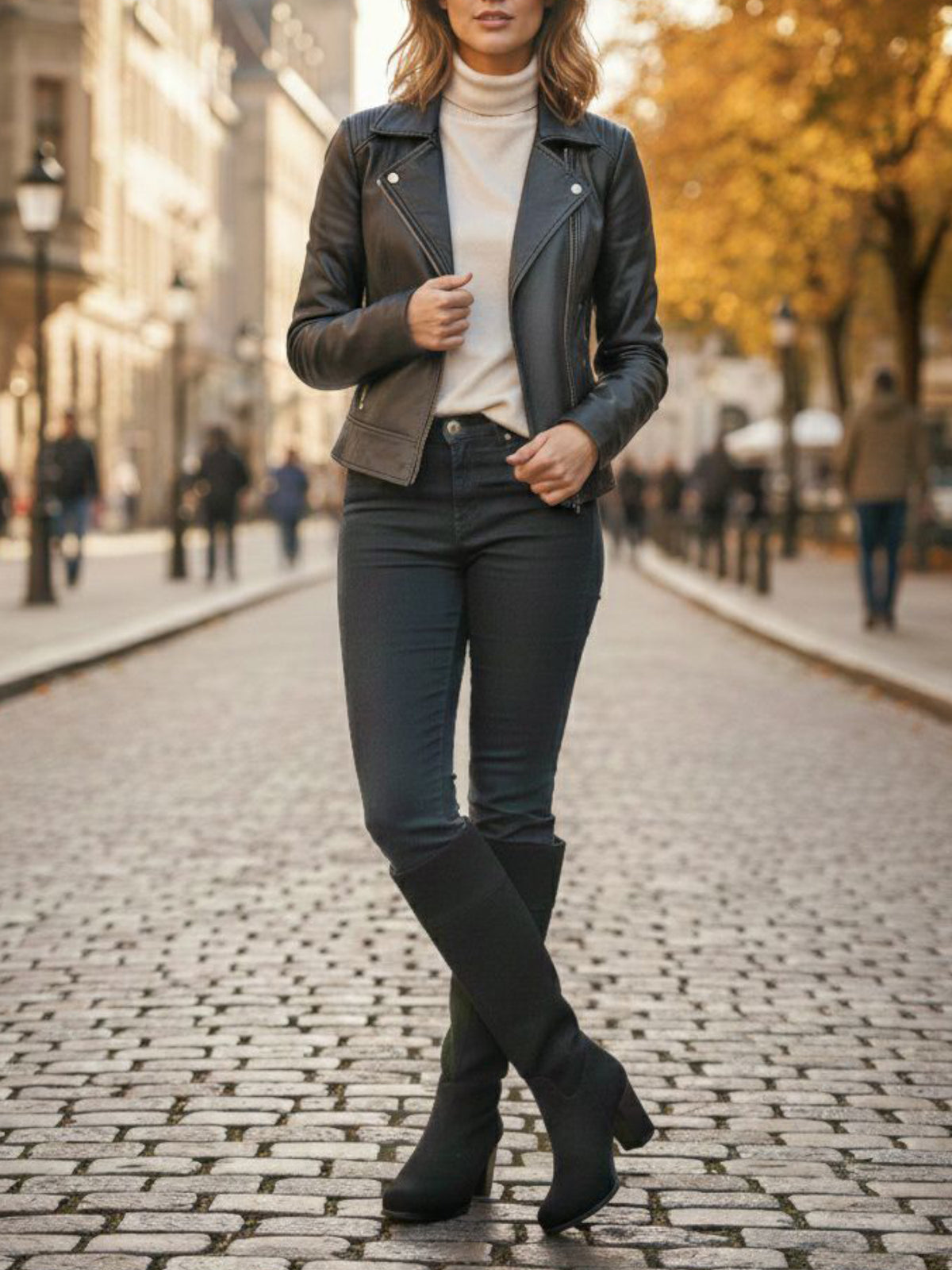 Heeled Knee High Boots, heel detail
