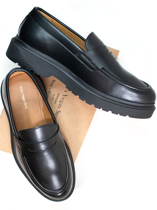 Chunky Sole Loafers in Black