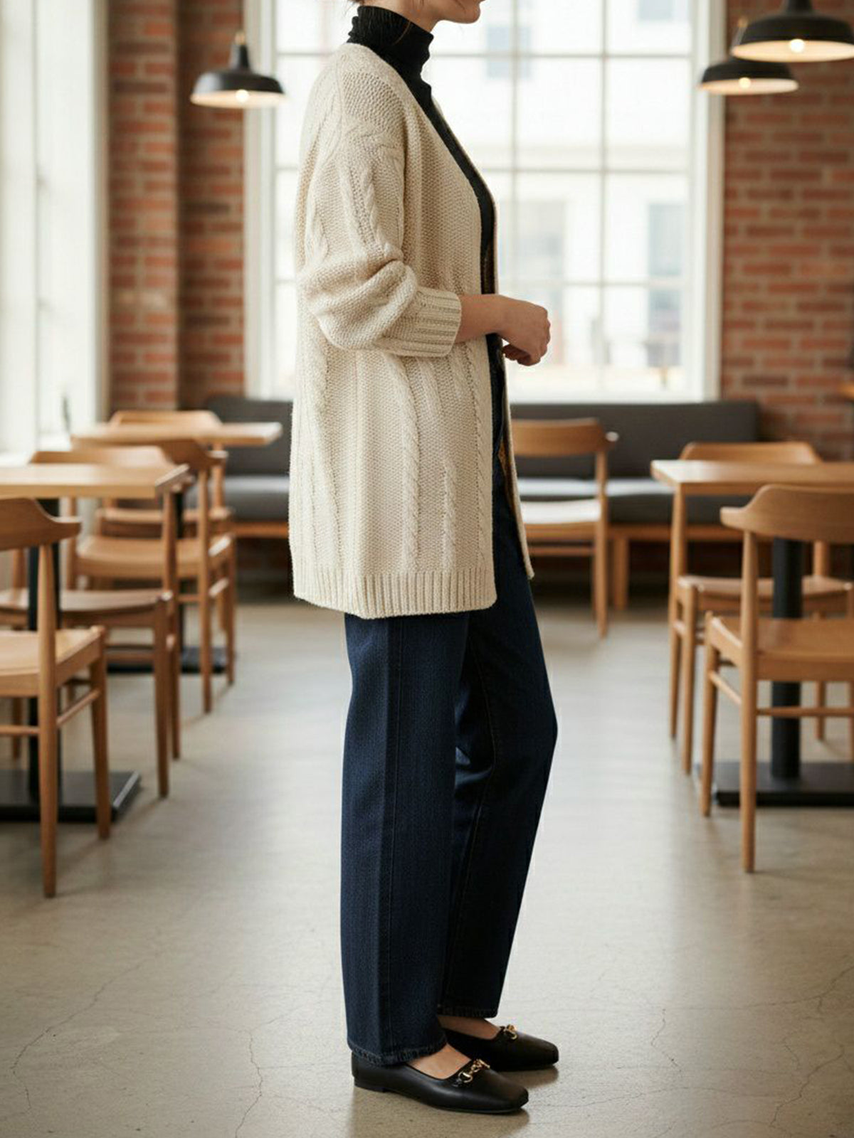Recycled Chunky Knit Cardigan