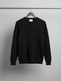Recycled Chunky Rib in Black Knit