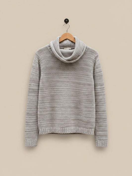 Recycled Roll Neck in Grey Knit