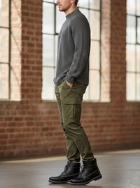 Recycled Slouch Knit Mockneck