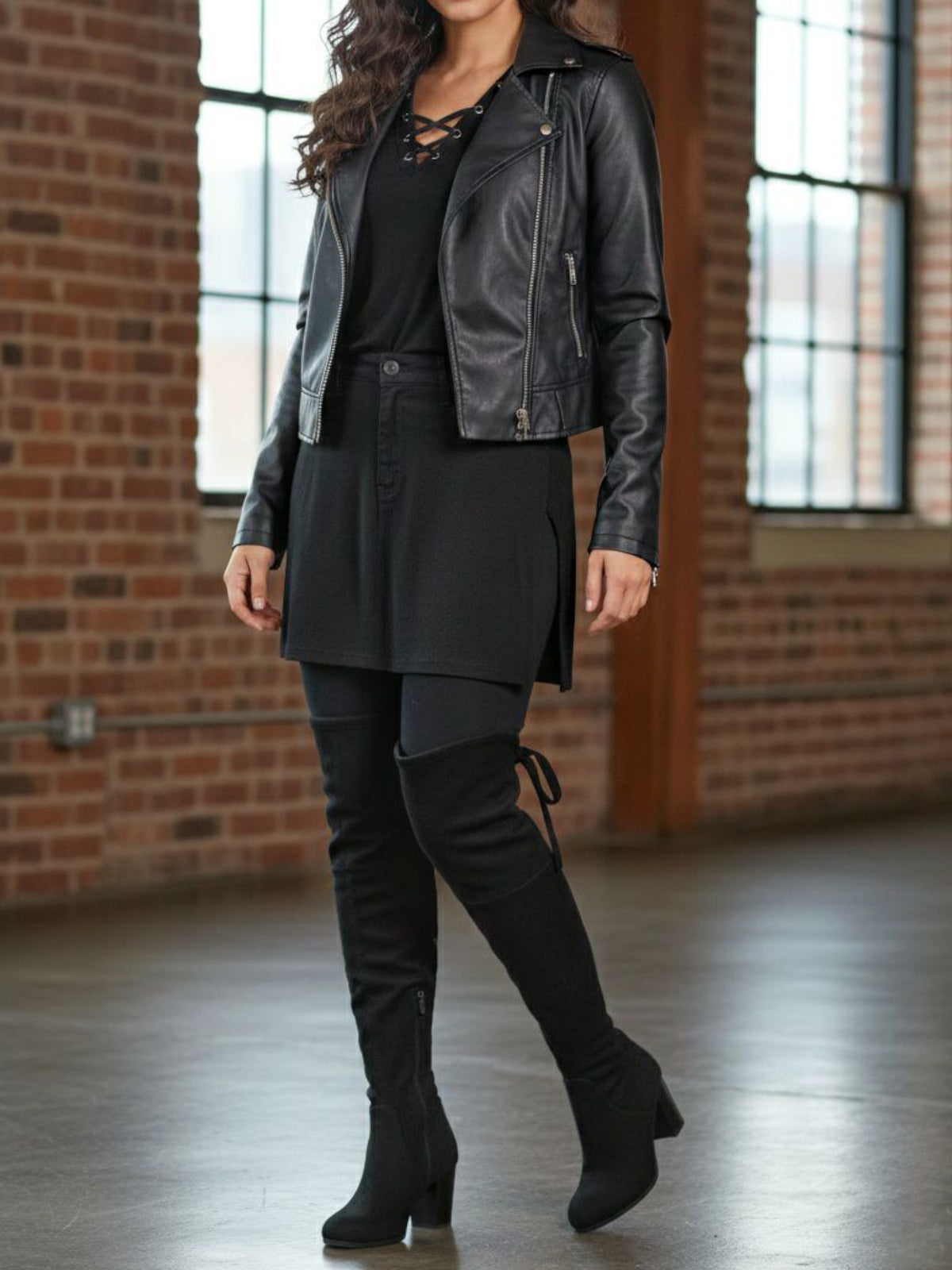 Over the Knee Boots in Black