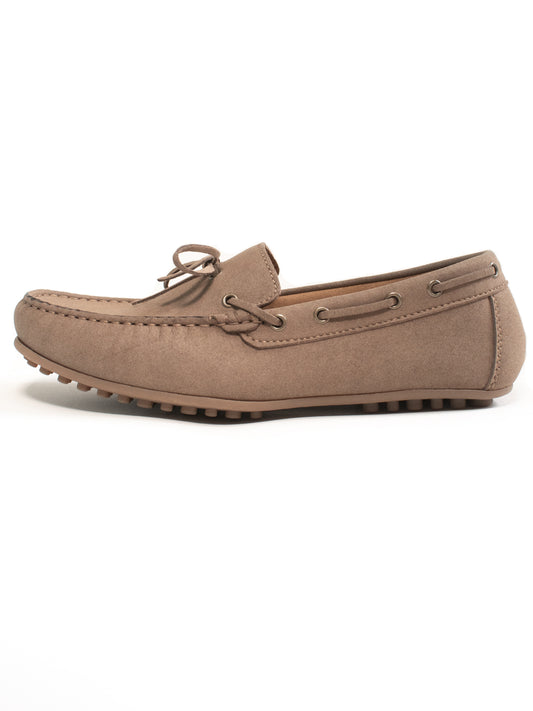 Vegan Suede Loafers in Mocha Vegan Suede