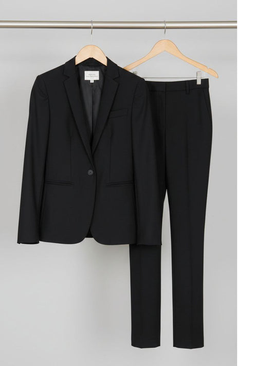 Two Piece Suit Trousers in Black