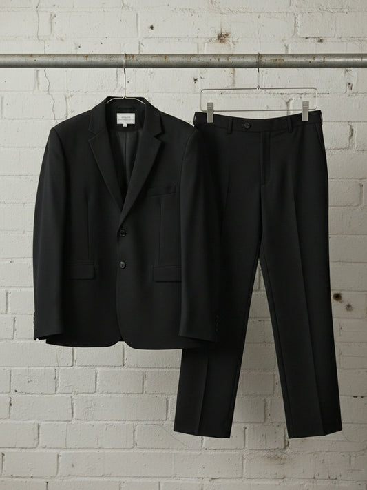 Two Piece Suit Trousers in Black