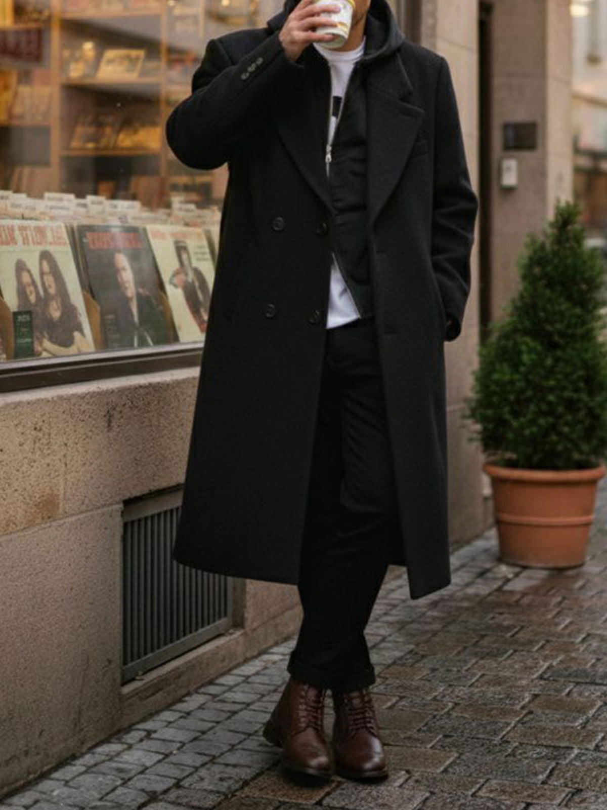 Structured Vegan Wool Coat