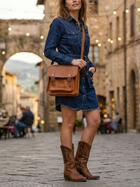 Small Backpack Satchel, back view