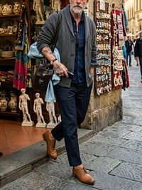 City Wingtip Brogue Oxfords in Tan