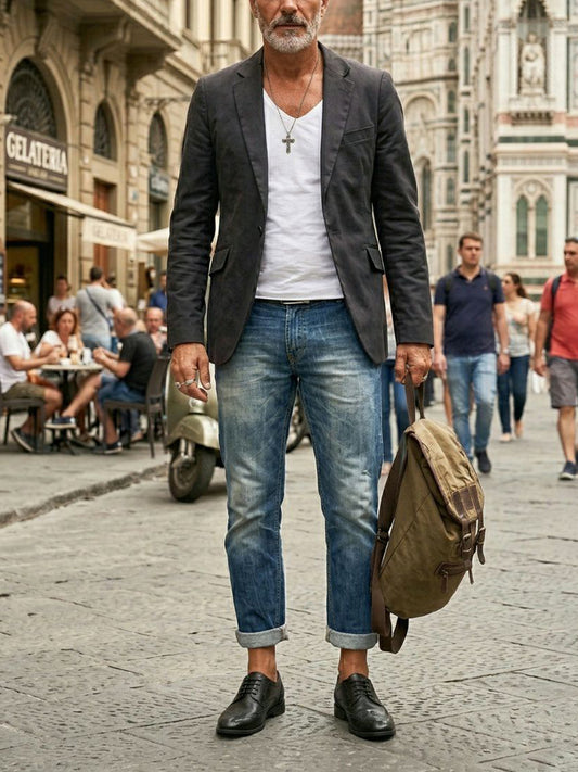 City Wingtip Brogue Oxfords in Tan