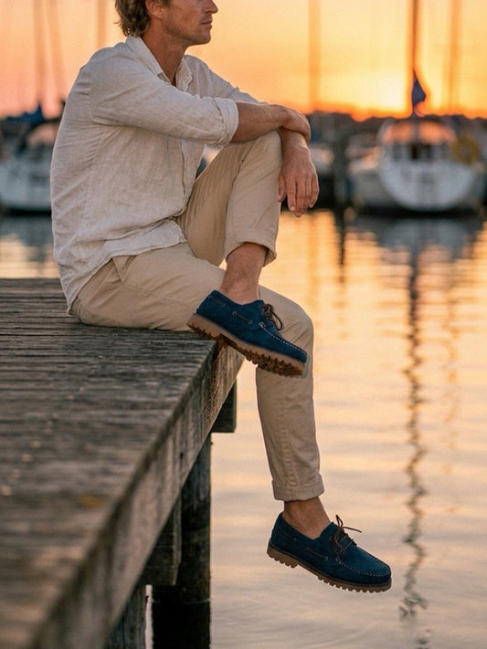 Deck Shoes in Dark Blue