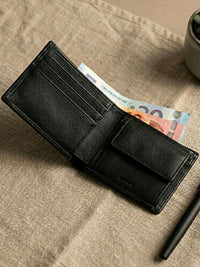 Trifold Coin Wallet (RFID) in Black