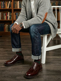 Signature Brogues in Cordovan Red Gloss