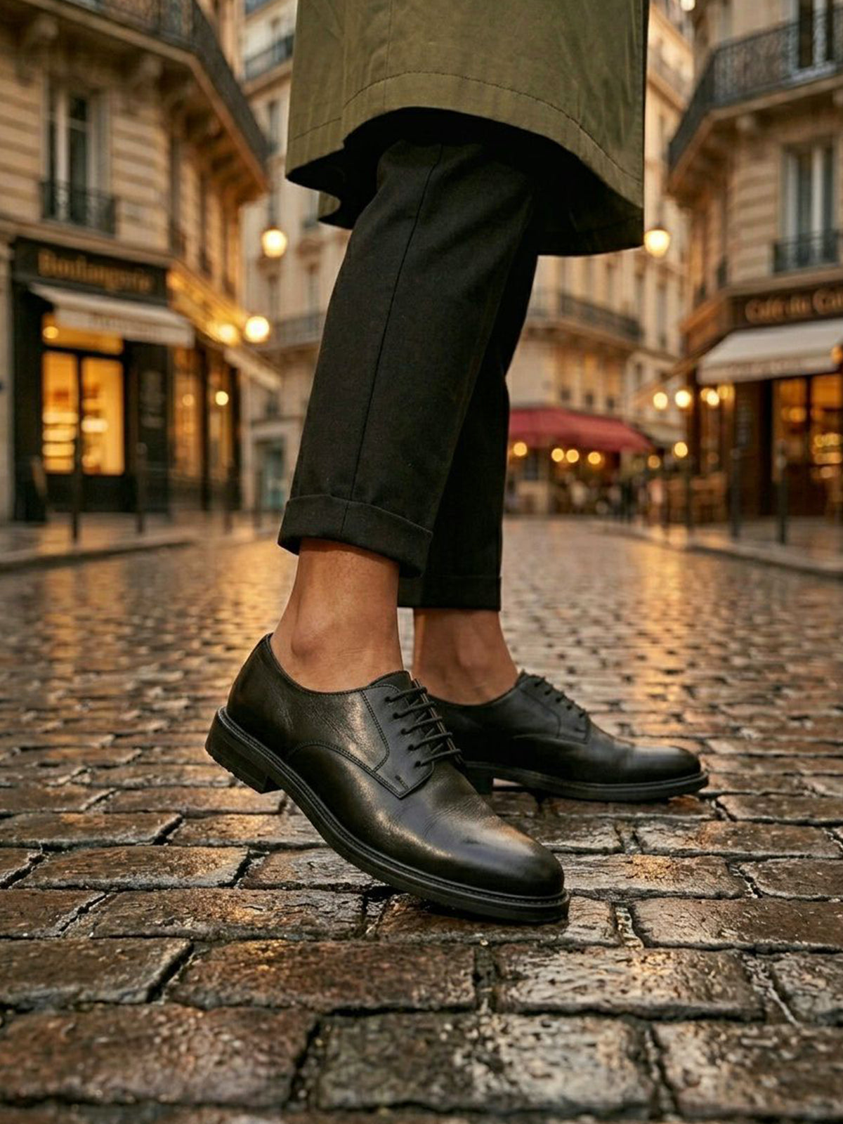 Waterproof Derbys, on model