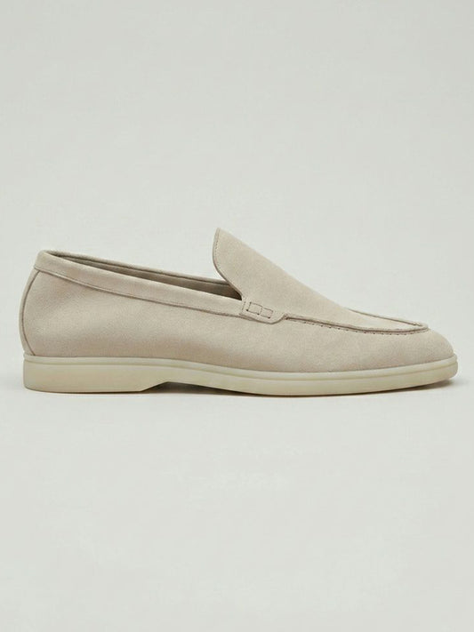 Vegan Suede Loafers in Grey Vegan Suede