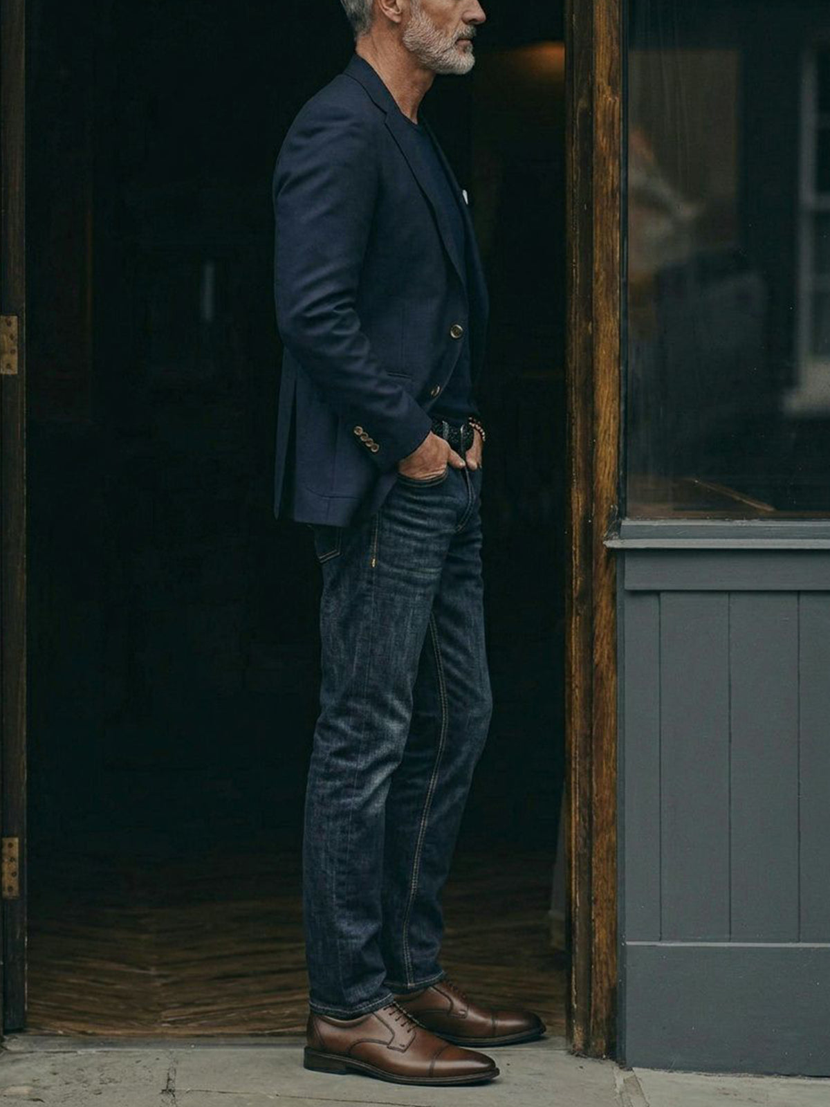 Waterproof Derbys, on model