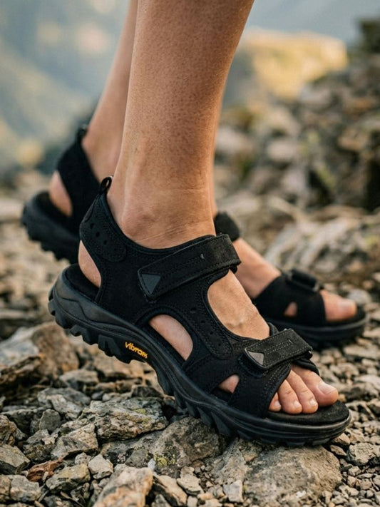 WVSport Active Sandals in Black Vegan Suede