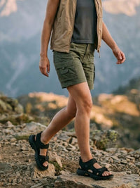 WVSport Active Sandals in Black Vegan Suede