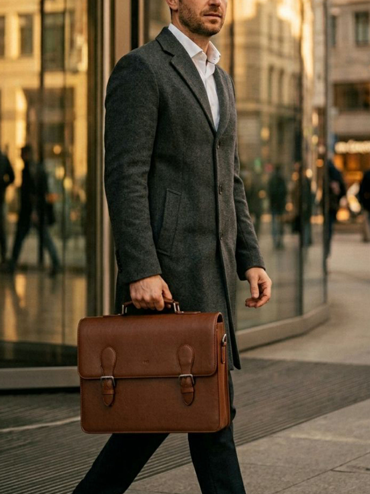 Classic Briefcase in Chestnut
