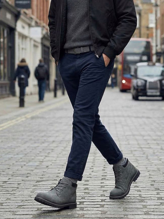 Low Dock Boots in Black Vegan Suede