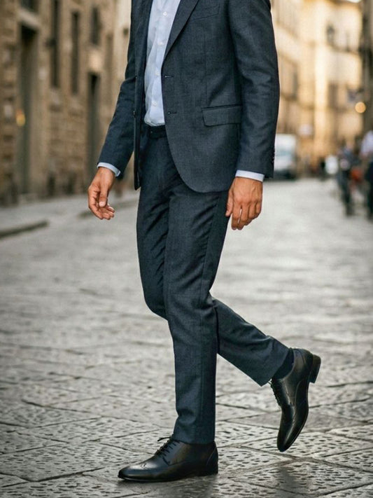 Slim Sole Brogues in Tan