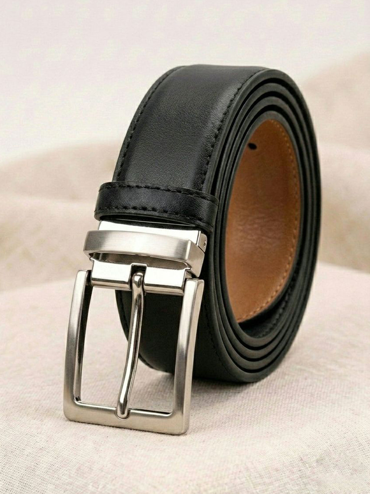 3.5cm Reversible Belt in Black / Tan