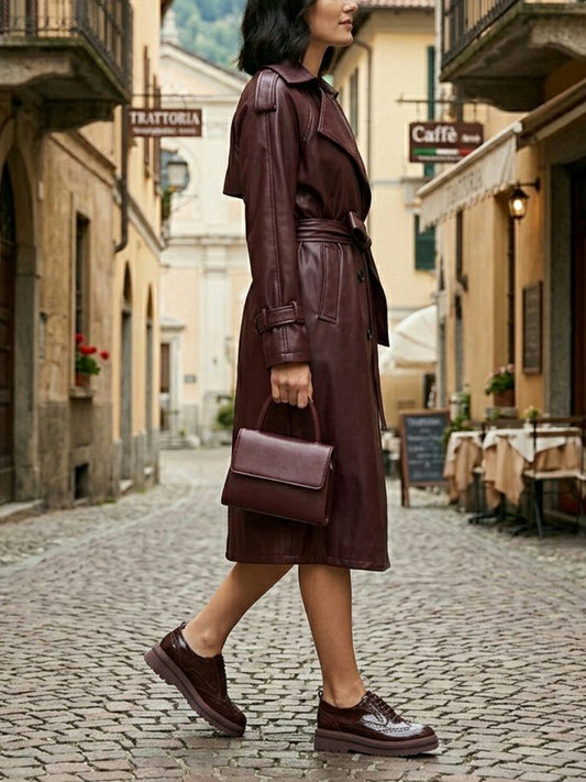 Flatform Brogues in Patent Black