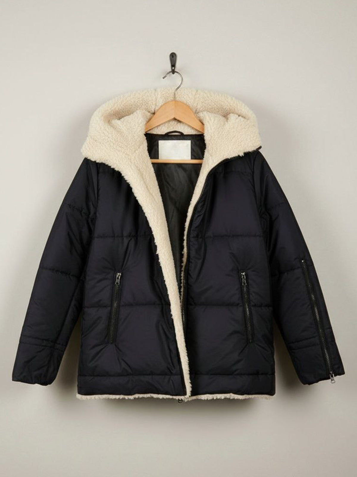 Recycled Vegan Shearling Puffer