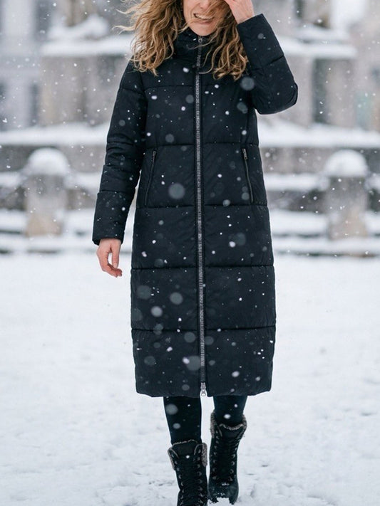Recycled Long Puffer in Black