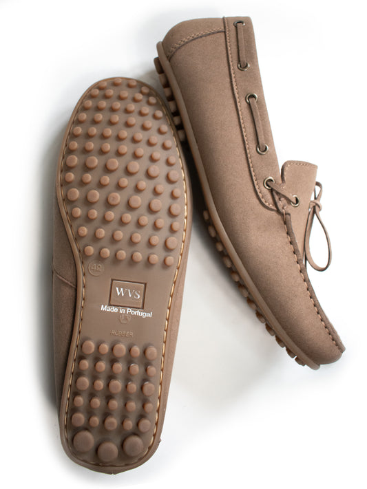 Vegan Suede Loafers in Mocha Vegan Suede