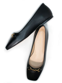 Square Toe Ballet Flats, toe detail