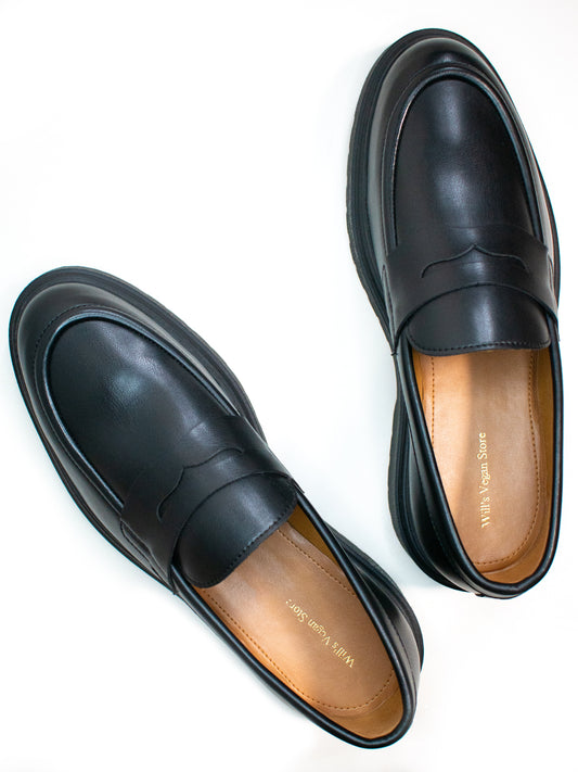 Chunky Sole Loafers in Black