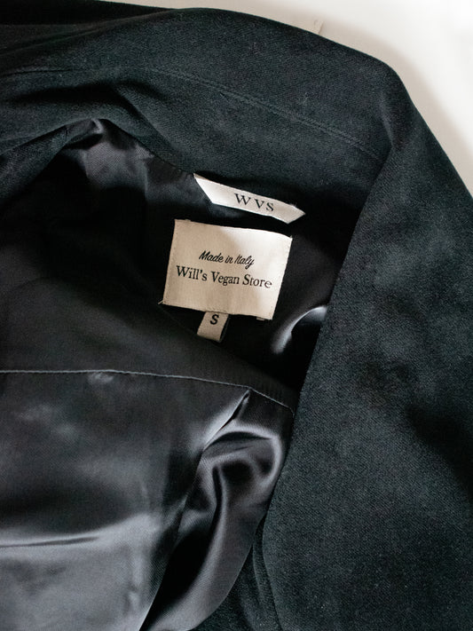 Vegan Wool Luxe Coat in Black