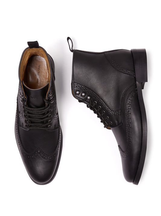 Brogue Boots in Dark Brown